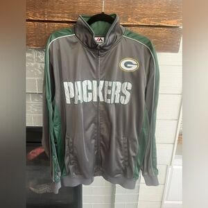 Green Bay Packers Men’s Contrast Track Jacket Large EUC
